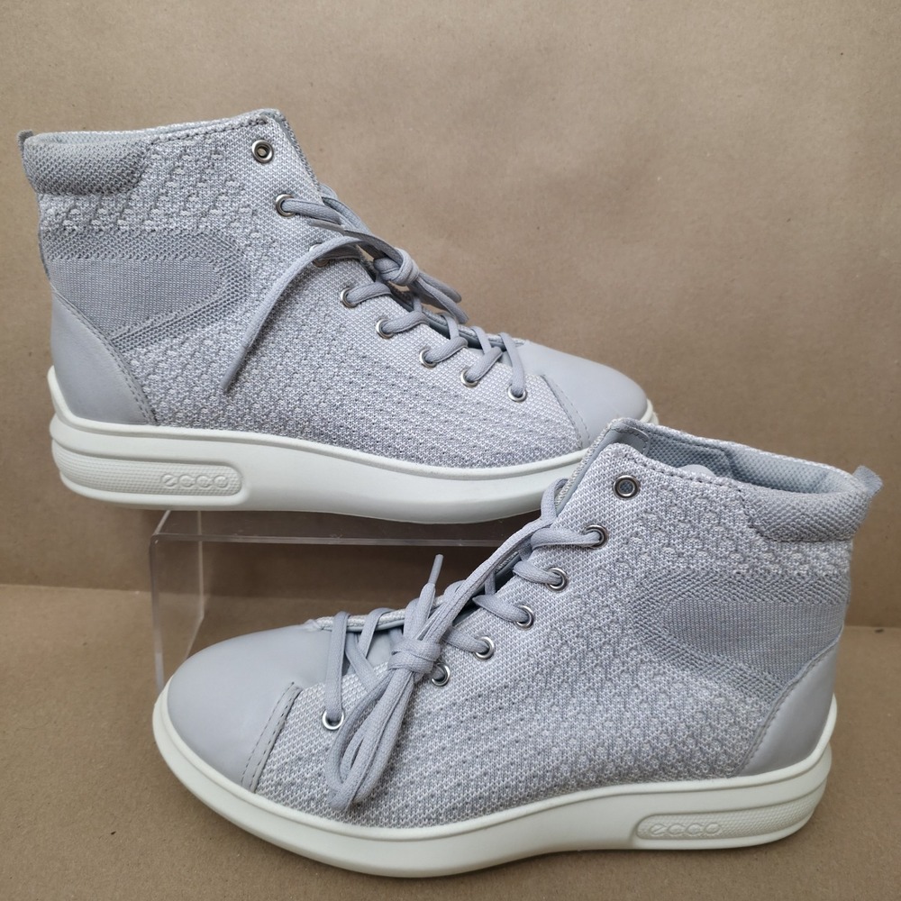 Ecco Soft 3 Women's Size EUR 43 High Top Sneakers Shoes Light Gray
